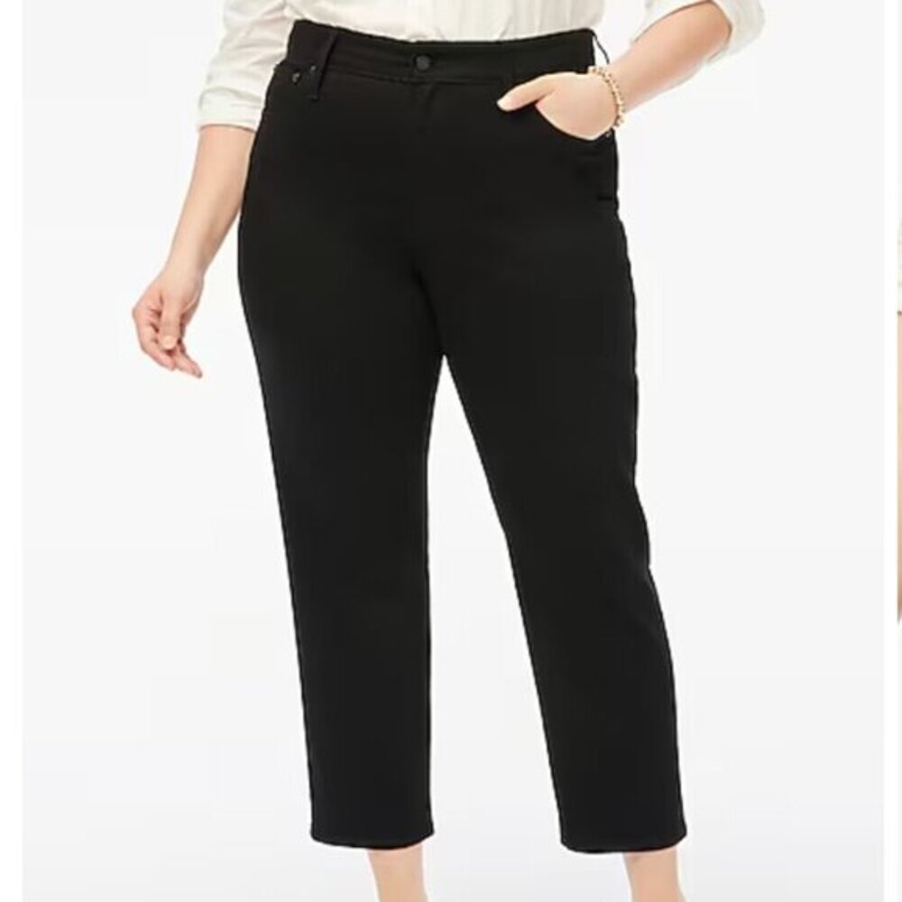 J. Crew Factory‎ Curvy essential straight black jean in all-day stretch NWT